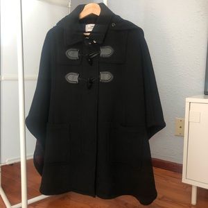 Coach cape with detachable hoodie.